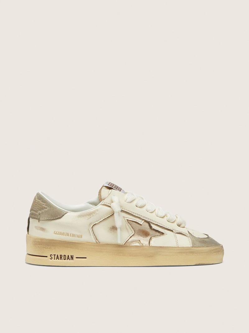 Women&rsquo;s Stardan LTD in suede and white nappa with gold star