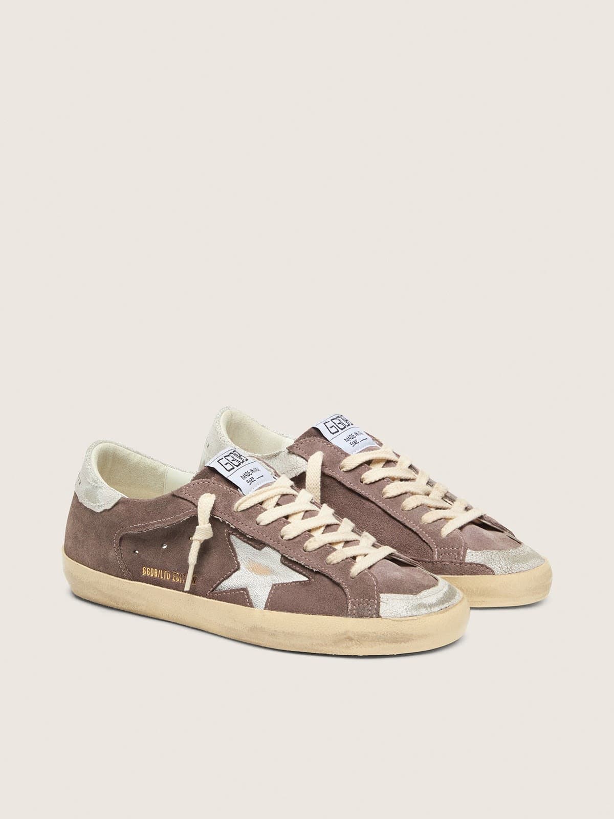 Golden Goose - Super-Star LTD de mujer de ante lavanda con estrella plateada in 