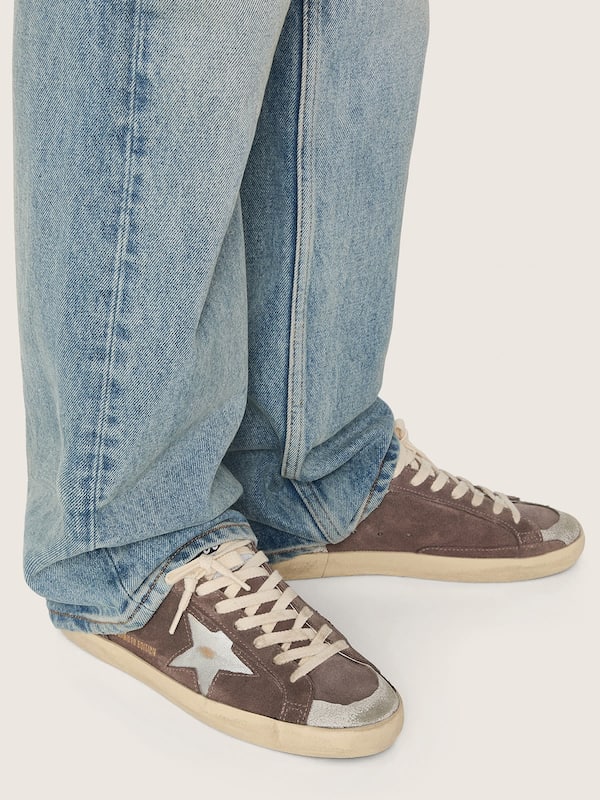 Super-Star LTD de mujer de ante lavanda con estrella plateada