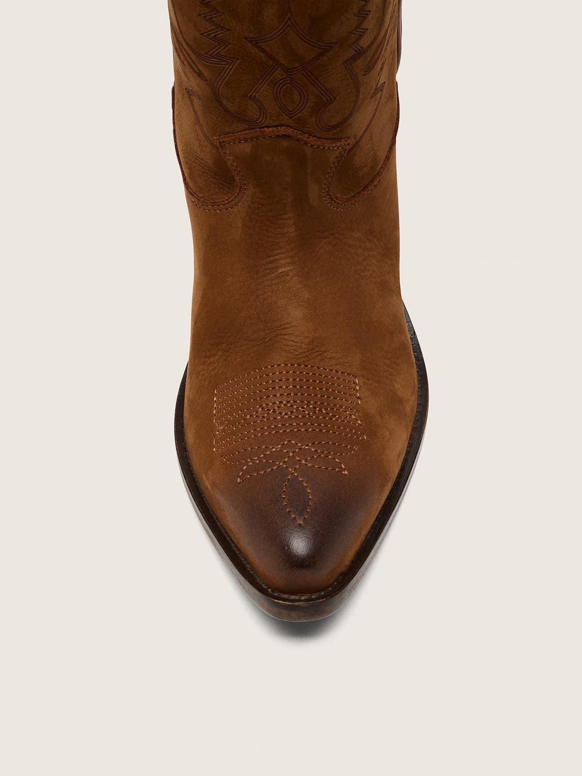 Golden Goose - Bottes Wish Star en cuir marron avec motif grav&eacute; au laser in 