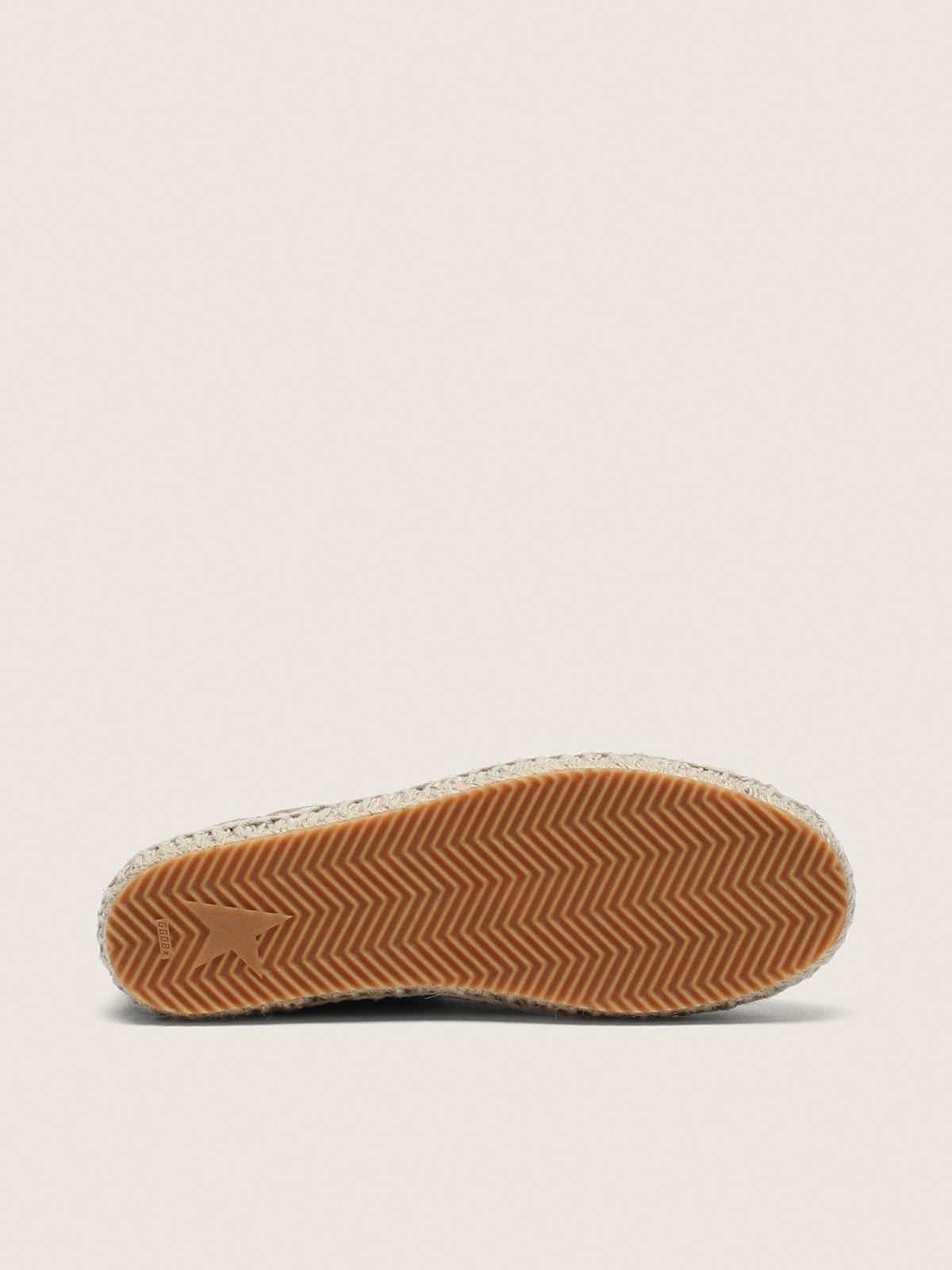 Golden Goose - Super-Star feminino de suede tabaco com estrela de suede bege e refor&ccedil;o efeito Juta in 