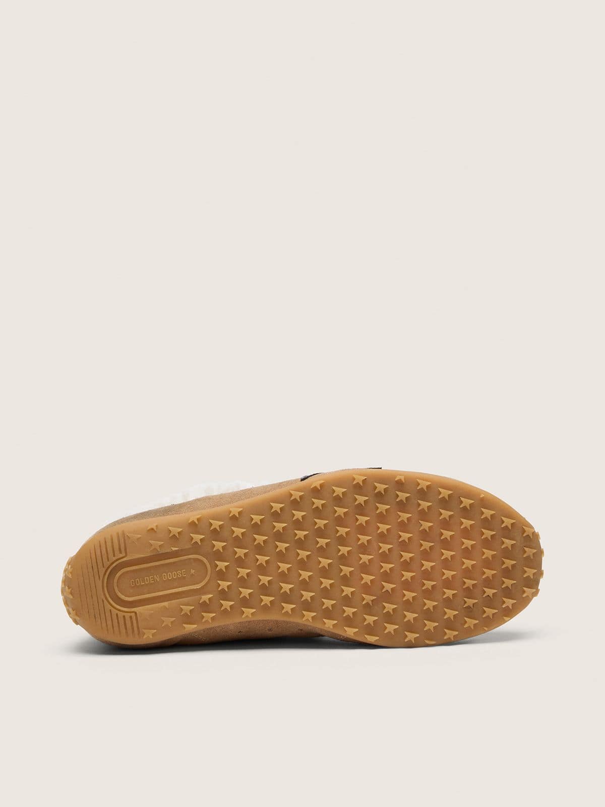 Golden Goose Marathon Speed donna in suede tabacco con stella nera Marathon Speed