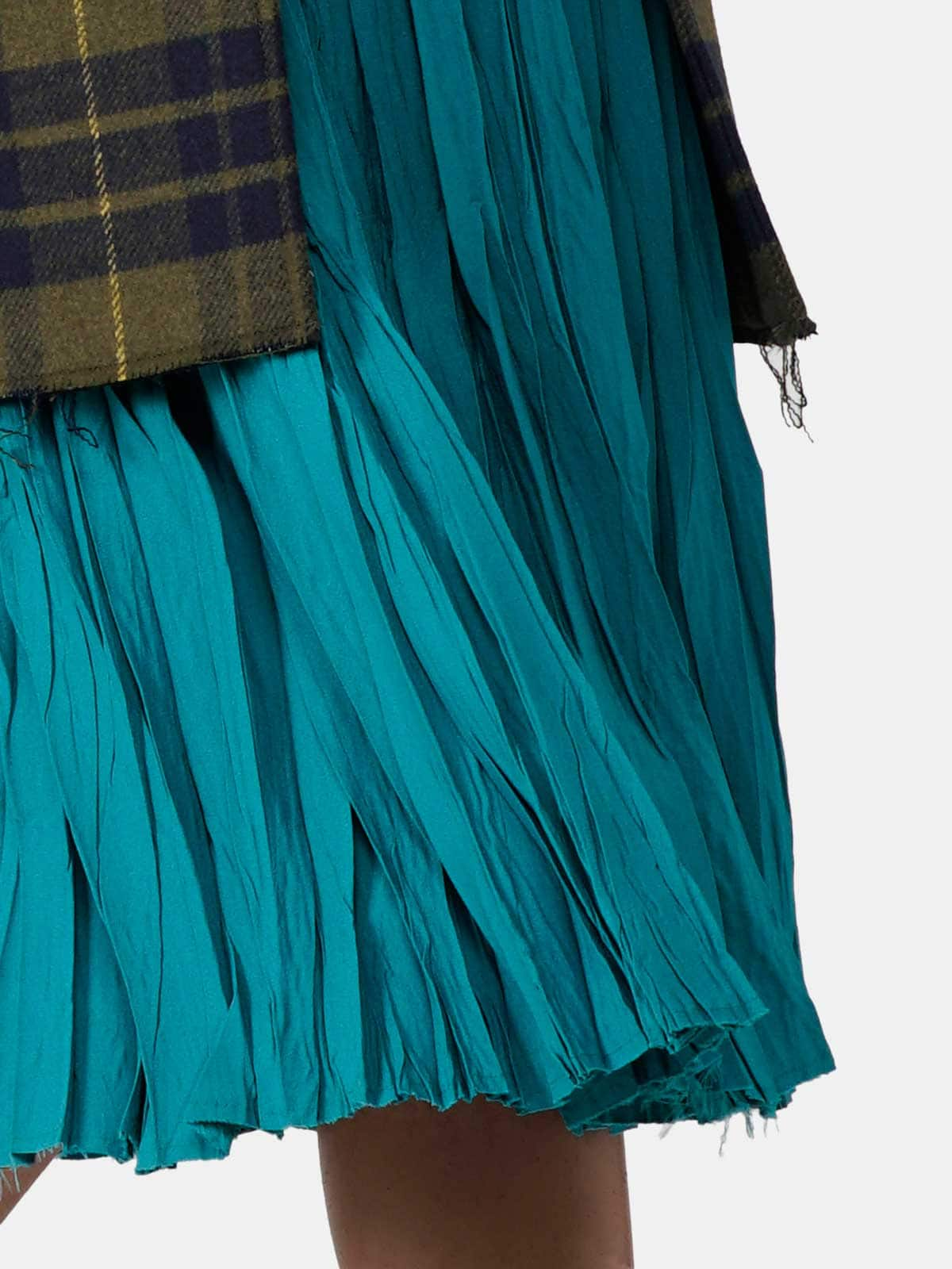 Golden Goose - Adriana long dress in petrol green with pleats in 