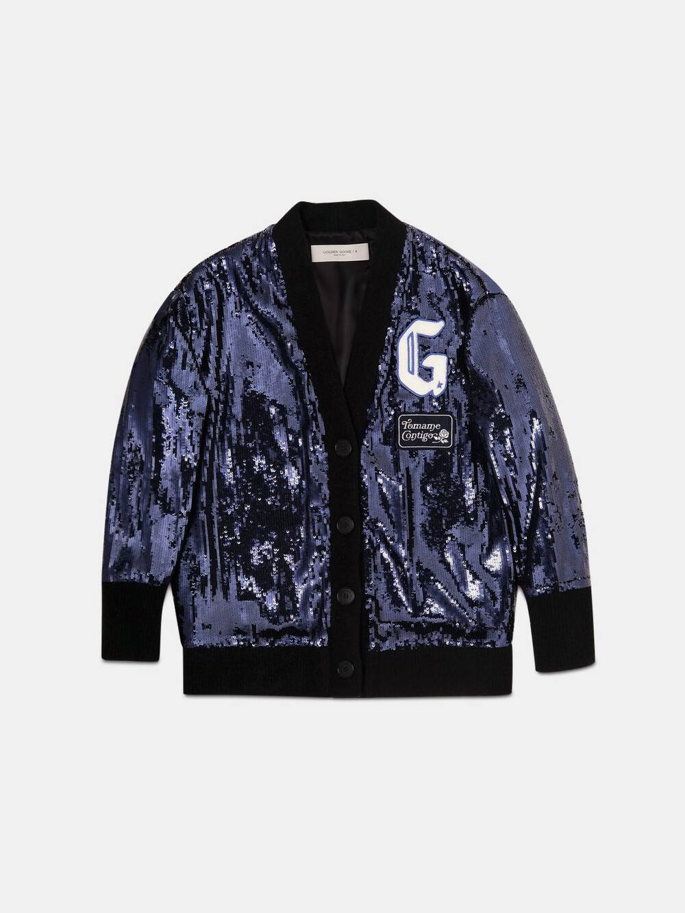 Alisea cardigan with blue sequins | Golden Goose