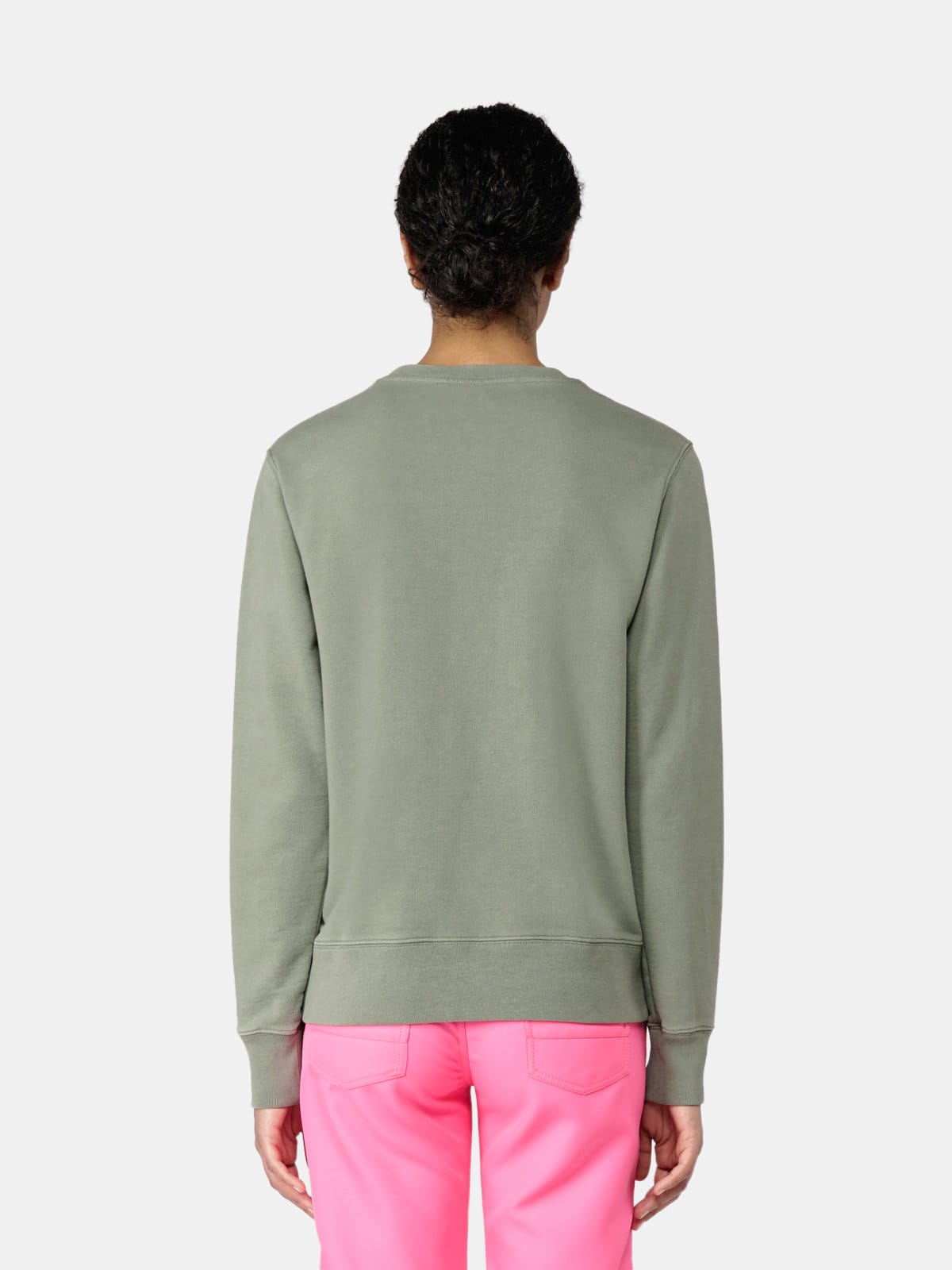 Golden Goose - Athena round-neck sweatshirt with pink flag print in 