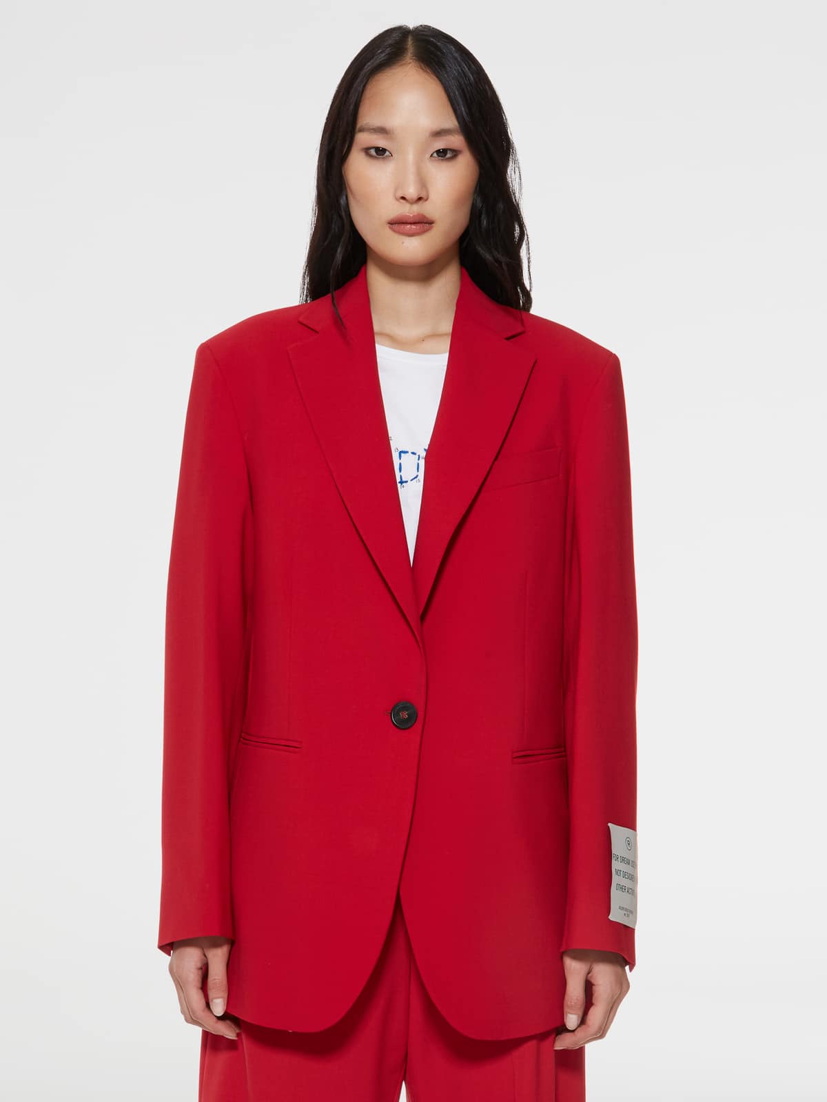 Golden Goose - Red Bova blazer with single-breasted fastening in 