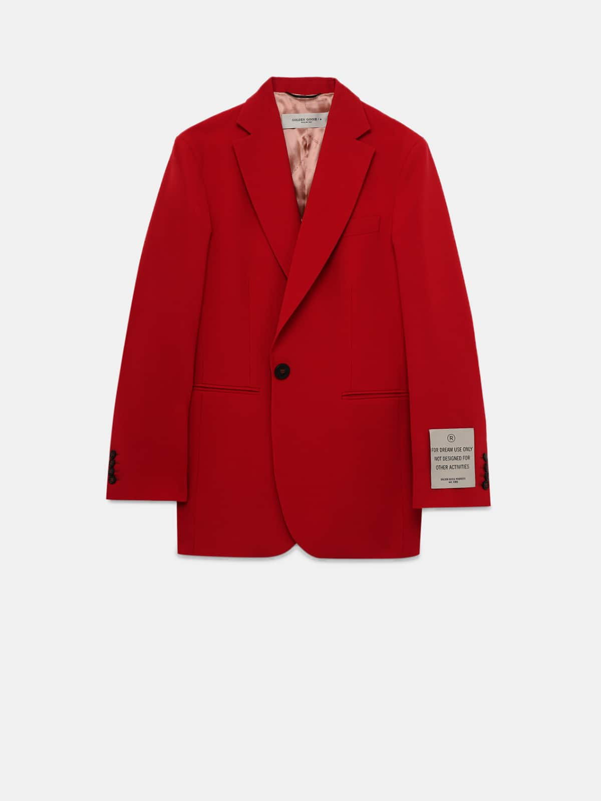 Golden Goose - Red Bova blazer with single-breasted fastening in 