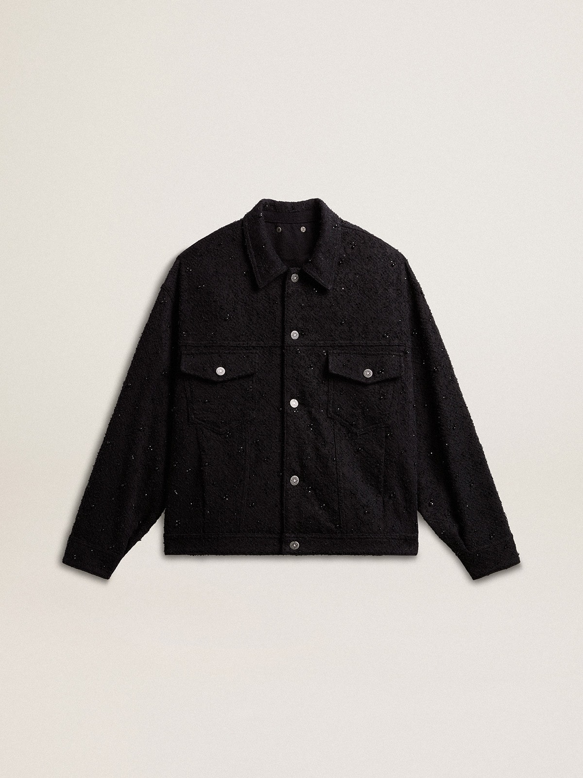 Golden Goose - Women’s black denim jacket with embroidery  in 