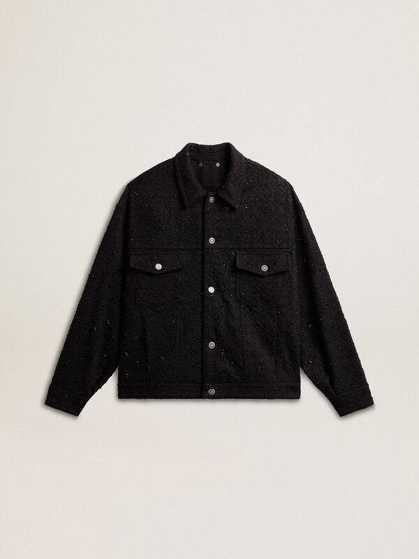 Golden Goose - Women’s black denim jacket with embroidery  in 