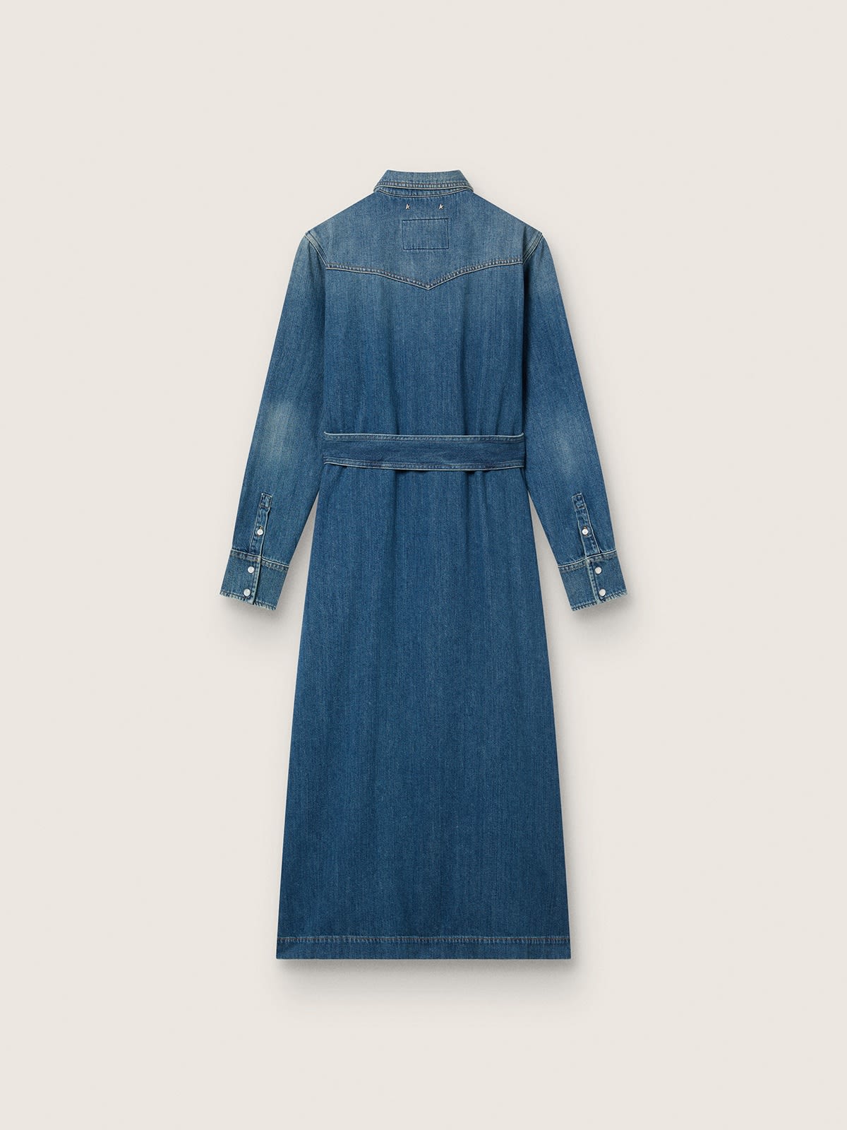 golden goose denim dress GOLDEN GOOSE Denim Dress Dana Medium Stone Washed