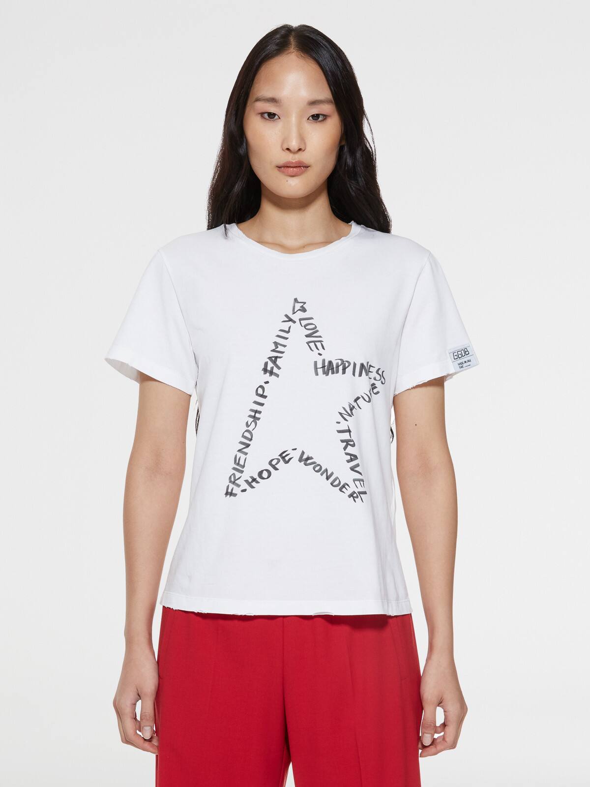 Golden Goose - Ania T-shirt with star print on the front in 