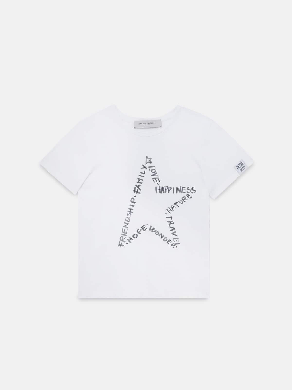 Golden Goose - Ania T-shirt with star print on the front in 
