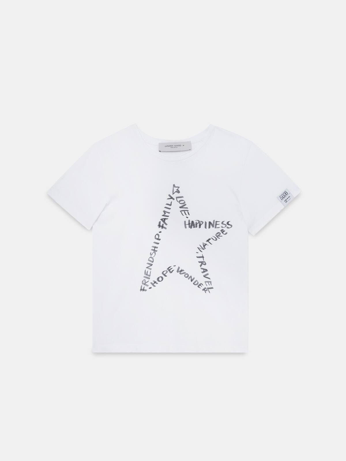 Golden Goose - Ania T-shirt with star print on the front in 