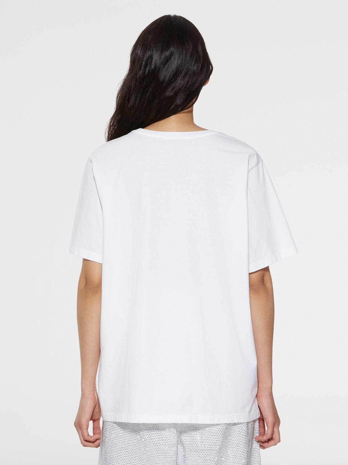 Golden Goose - White Aira T-shirt with print and lettering on the front in 