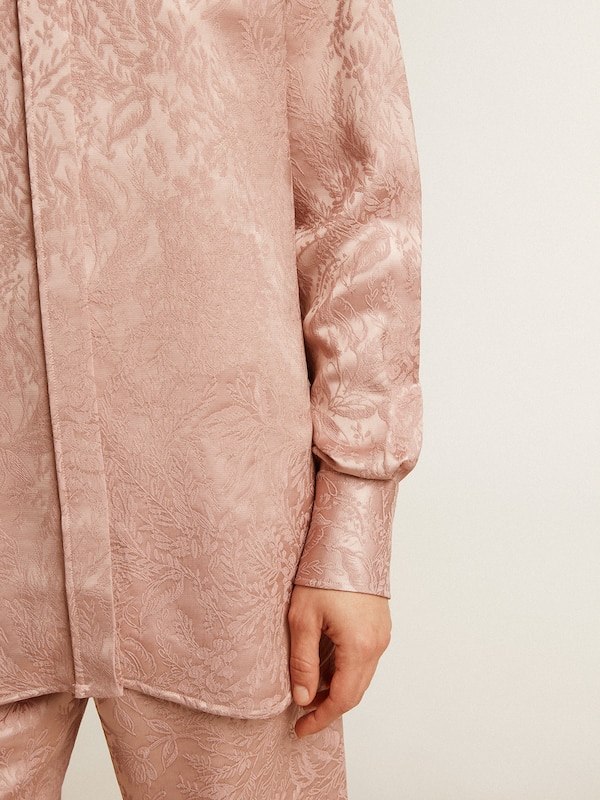 Golden Goose - Women's pink viscose shirt with floral pattern in 