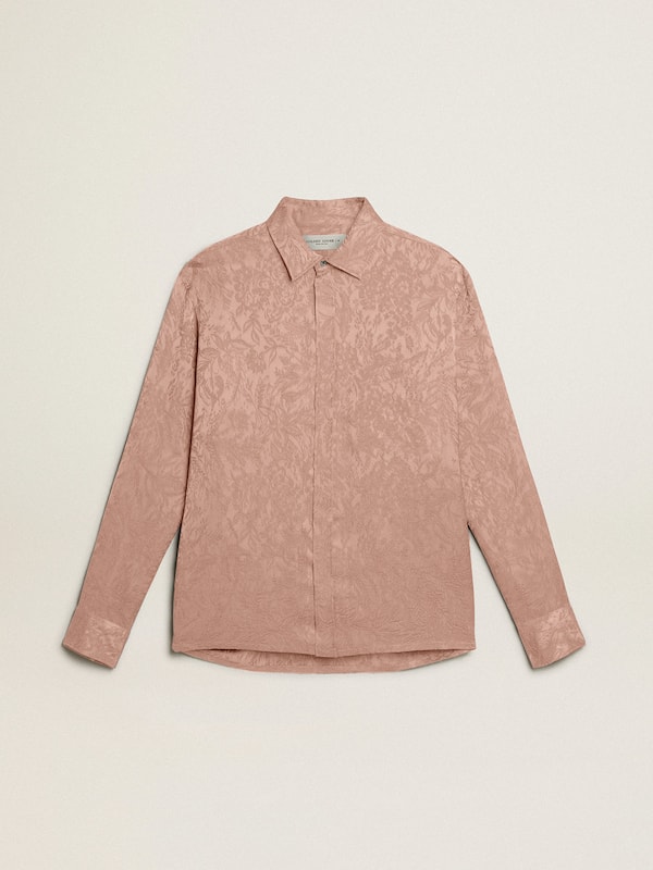 Golden Goose - Women's pink viscose shirt with floral pattern in 