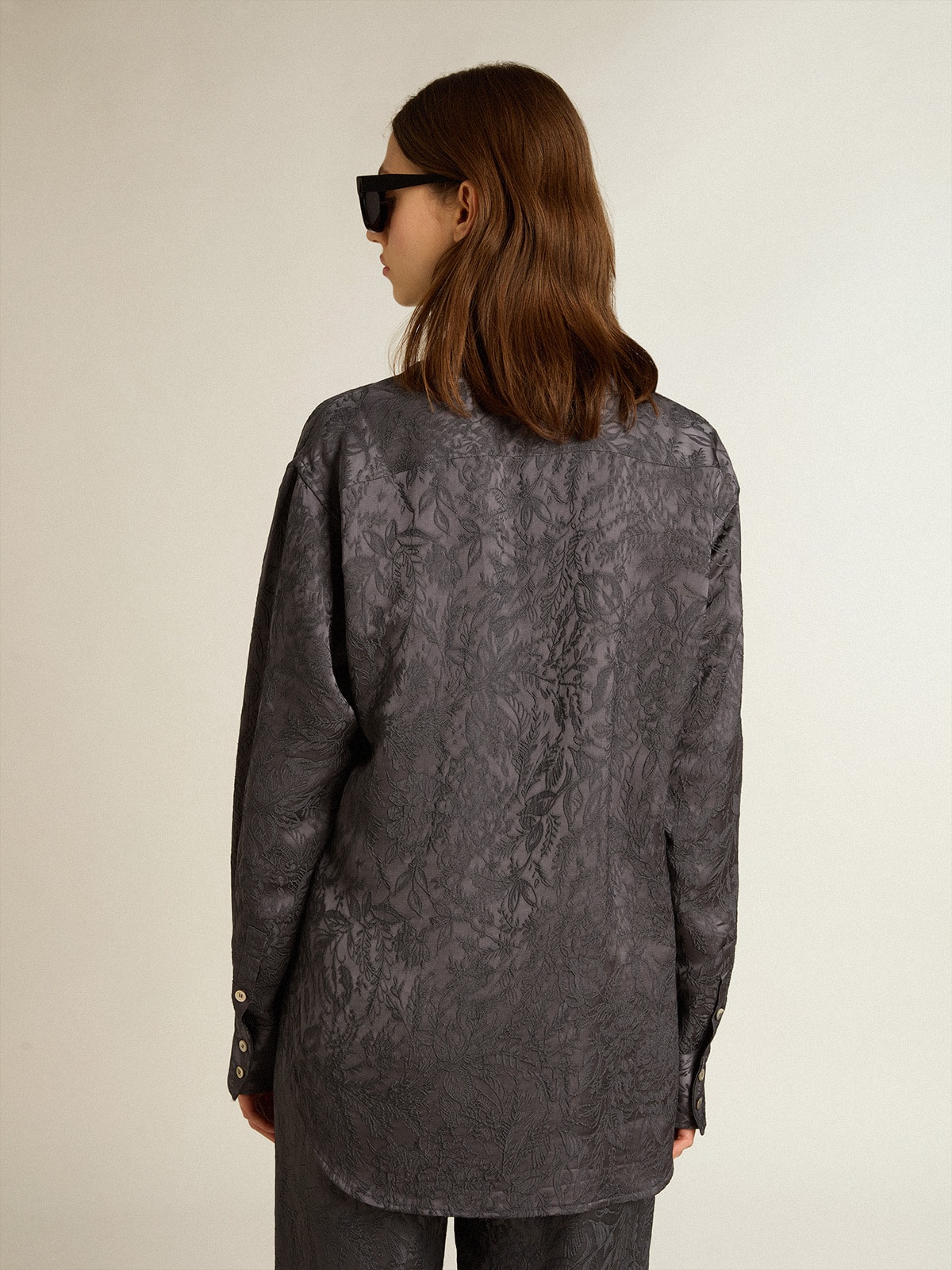 Golden Goose - Jacquard shirt with all-over toile de jouy pattern in 