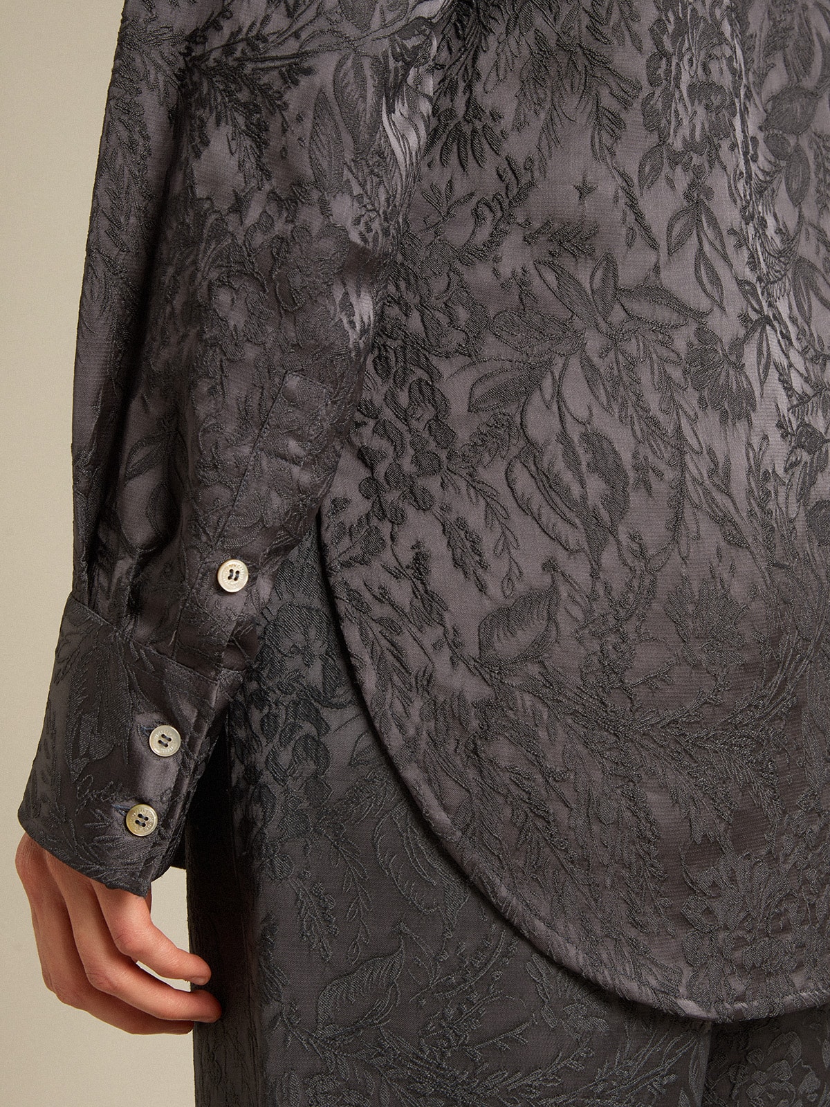 Golden Goose - Jacquard shirt with all-over toile de jouy pattern in 