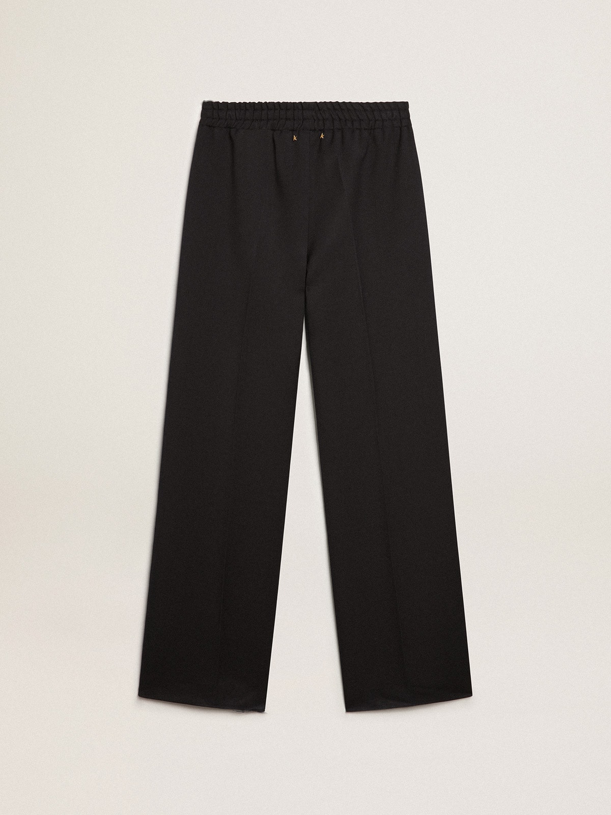 Golden Goose - Women&rsquo;s sweatpants in dark blue wool gabardine in 