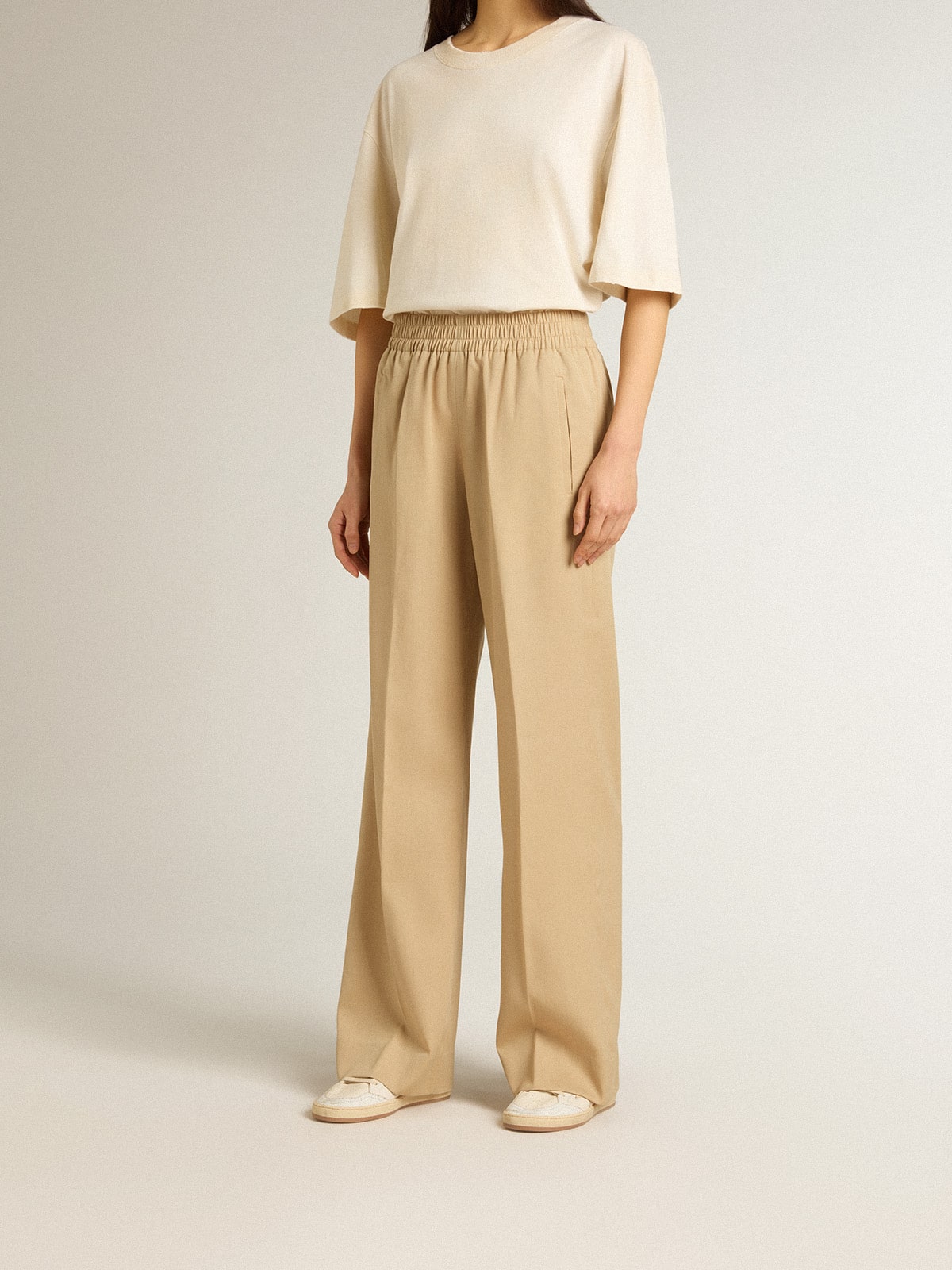 Golden Goose - Women’s sand-colored joggers in 