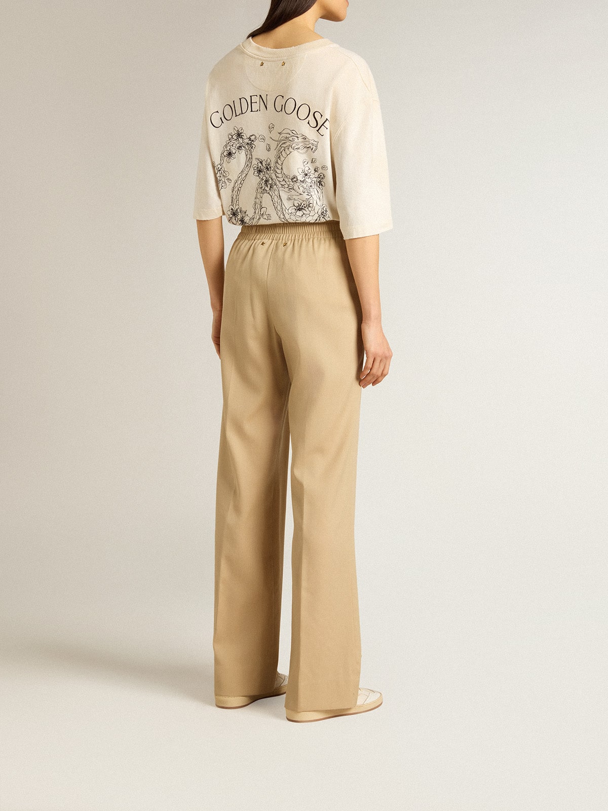 Golden Goose - Women’s sand-colored joggers in 