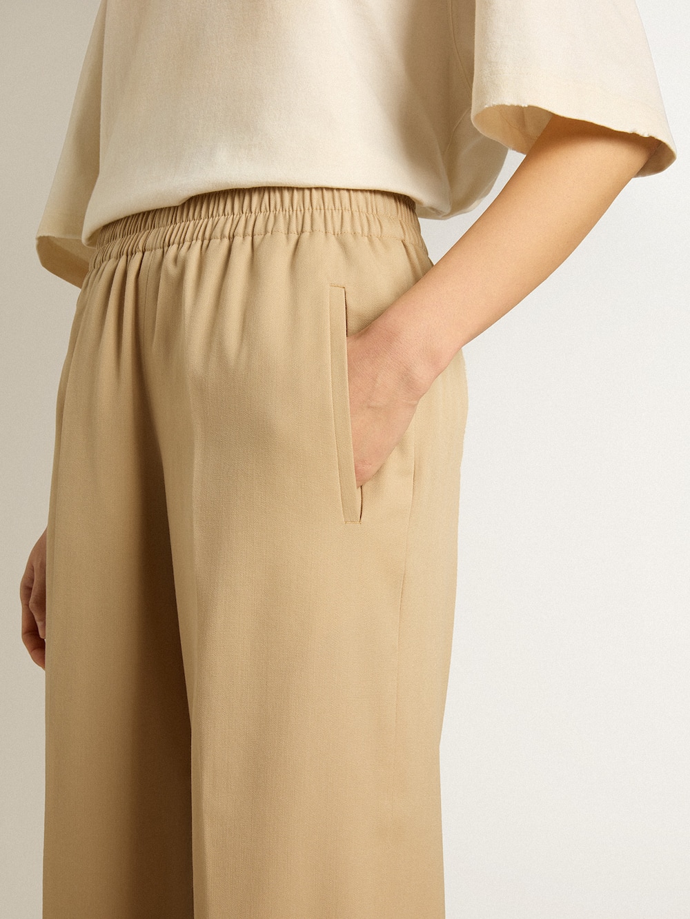 Golden Goose - Pantalon de jogging couleur sable pour femme in 