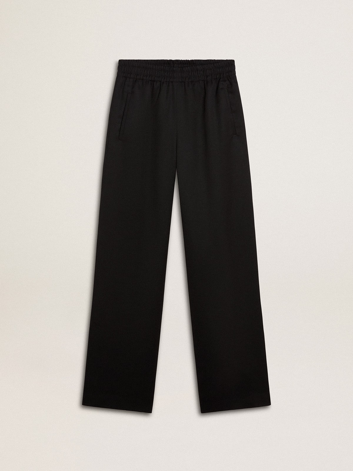 Golden Goose - Pantalón jogger de mujer en lana ligera de color negro in 