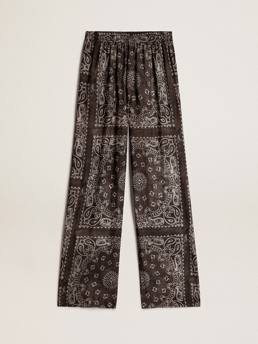 Golden Goose - Anthracite-gray joggers with paisley print in 