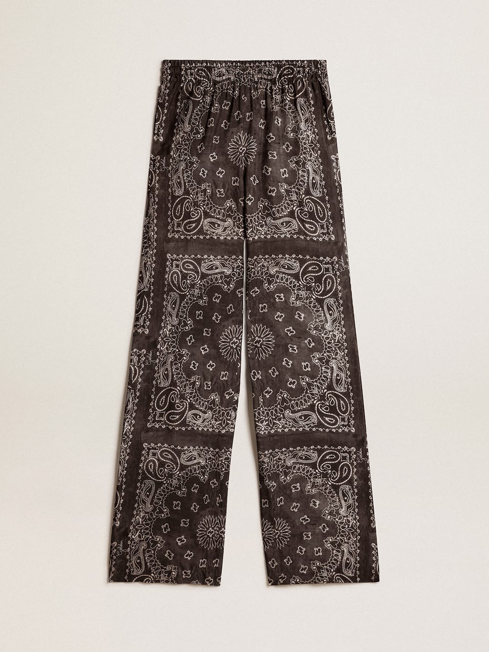 Golden Goose - Anthrazitfarbene Joggers mit Paisleyprint in 