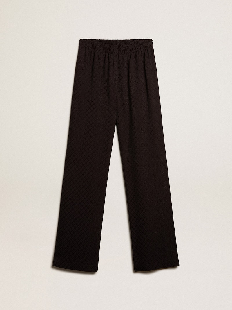 Pantalon de jogging femme en viscose noire