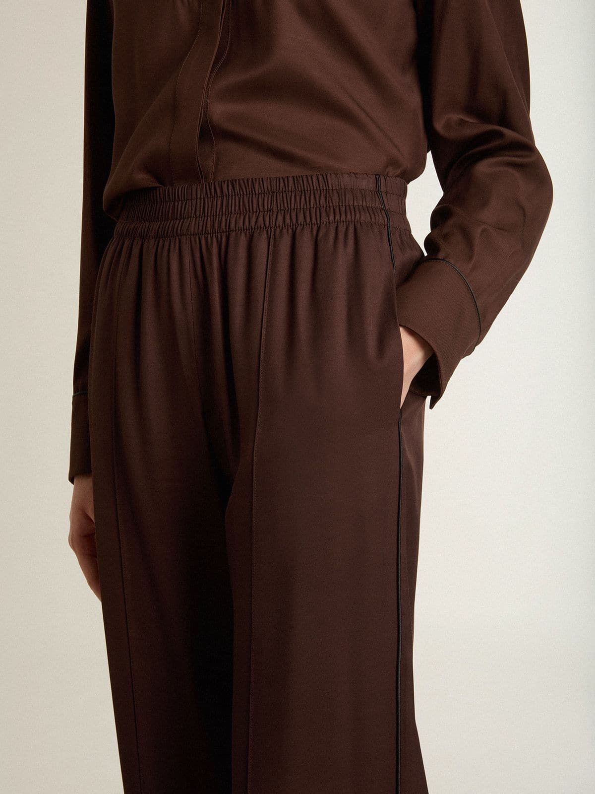 Golden Goose - Pantalone jogging da donna marrone  in 