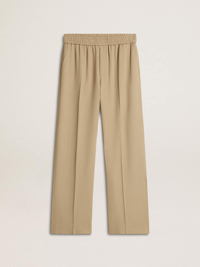 Women's travertine-colored joggers 