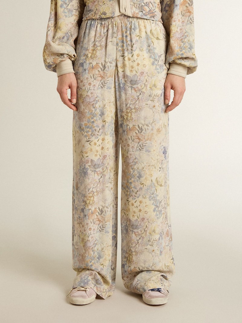 Golden Goose - Pantalon de jogging multicolore pour femme avec imprim&eacute; floral in 