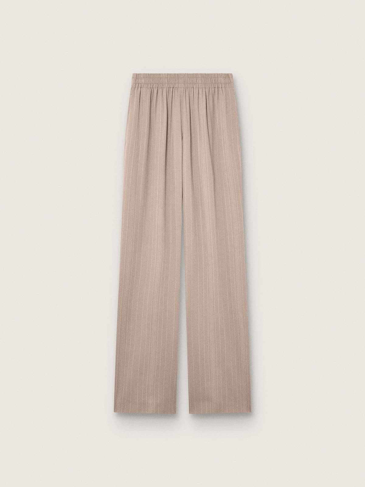 Golden Goose - Graue Damenhose aus Wollmischung mit Nadelstreifen und elastischem Taillenbund in 