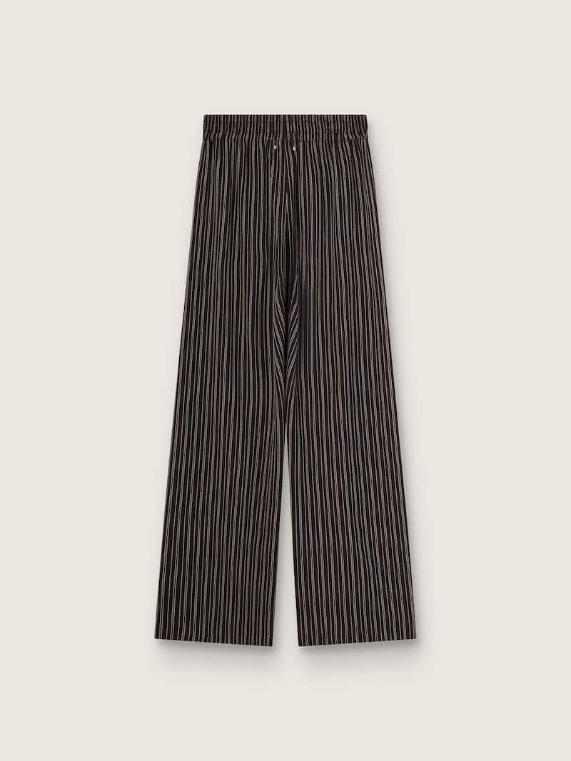 Golden Goose - Pantalon de jogging femme en laine ray&eacute;e marron in 