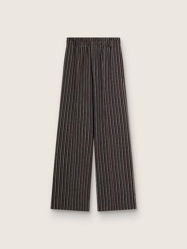 Golden Goose - Women's sweatpants in brown pinstripe wool in 