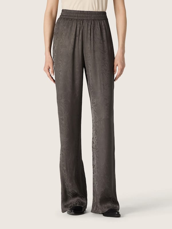 Golden Goose - Pantalon femme en satin jacquard noir in 