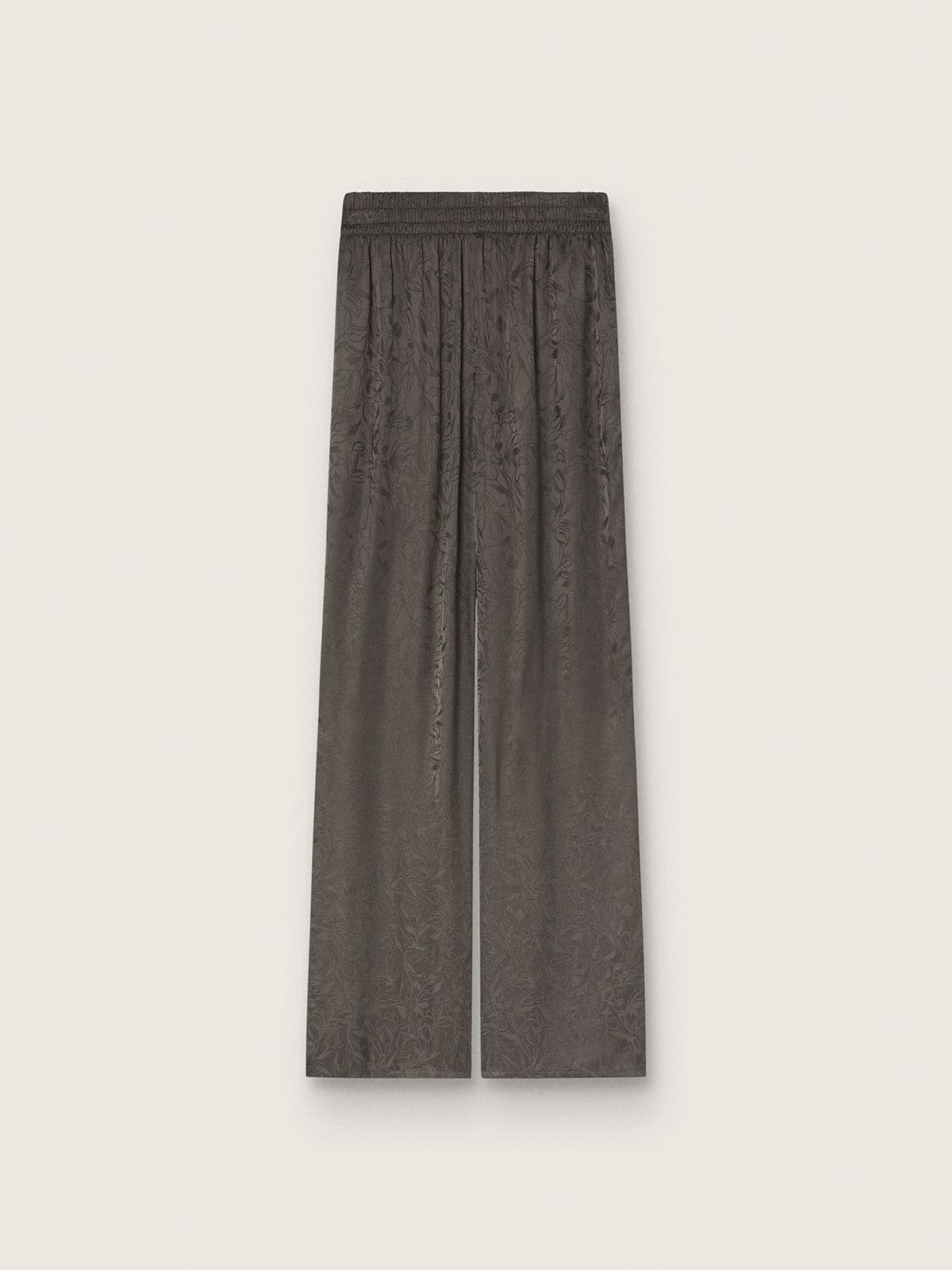 Golden Goose - Schwarze Damenhose aus Jacquardsatin in 