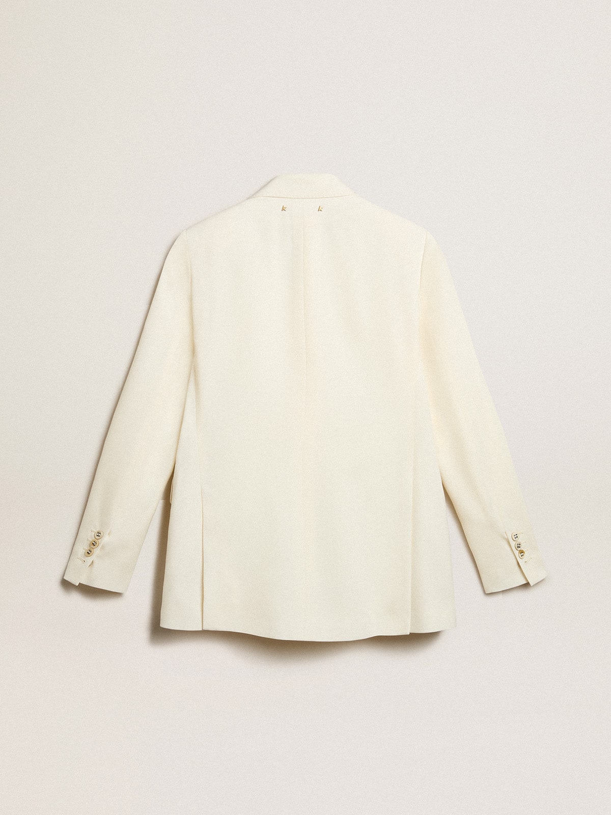 Women's aged white double-breasted blazer Women's aged white double-breasted blazer
