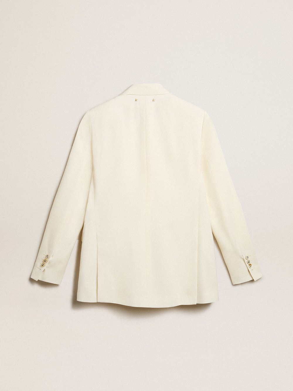Golden Goose - Women’s aged white double-breasted blazer in 
