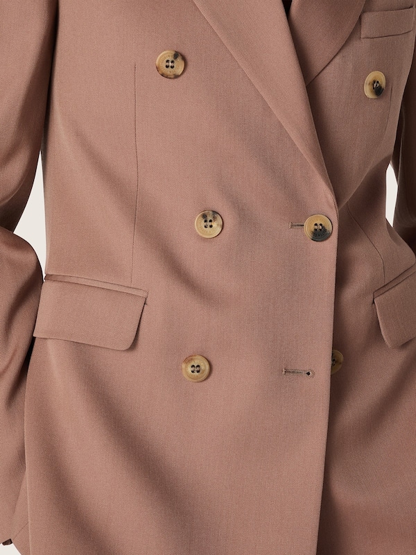 Golden Goose - Women's double-breasted blazer in powder-pink wool in 