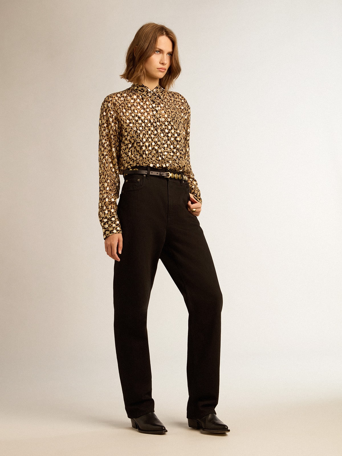 Golden Goose - Women's black jeans in 