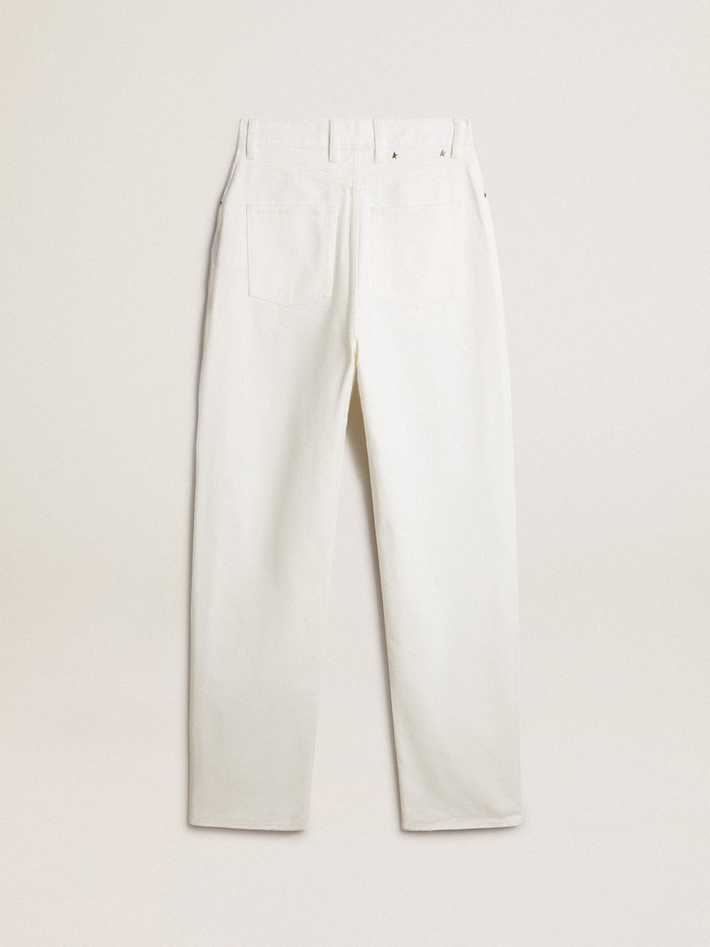 Golden Goose - Women's optical white-colored cotton denim pants in 