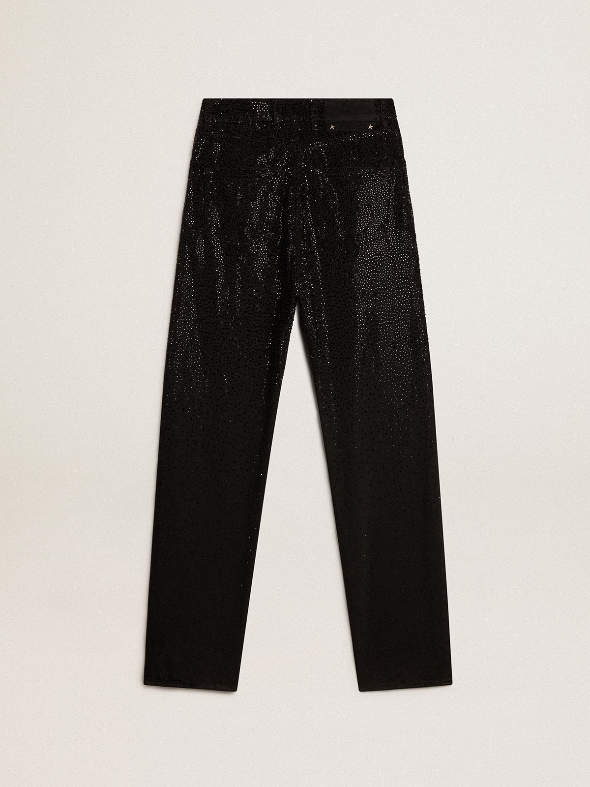 Golden Goose - Women’s cotton denim pants with shaded-effect crystal decoration in 