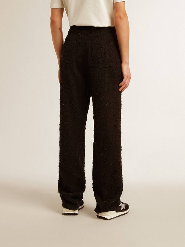 Golden Goose - Women’s cotton denim pants with crystal and stone decoration in 