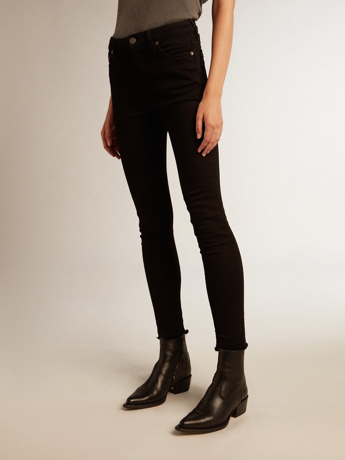 Golden Goose - Vaqueros skinny negros para mujer in 