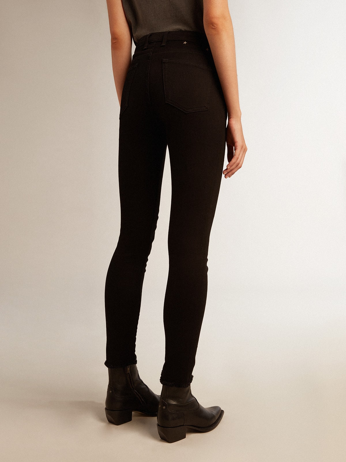 Golden Goose - Vaqueros skinny negros para mujer in 