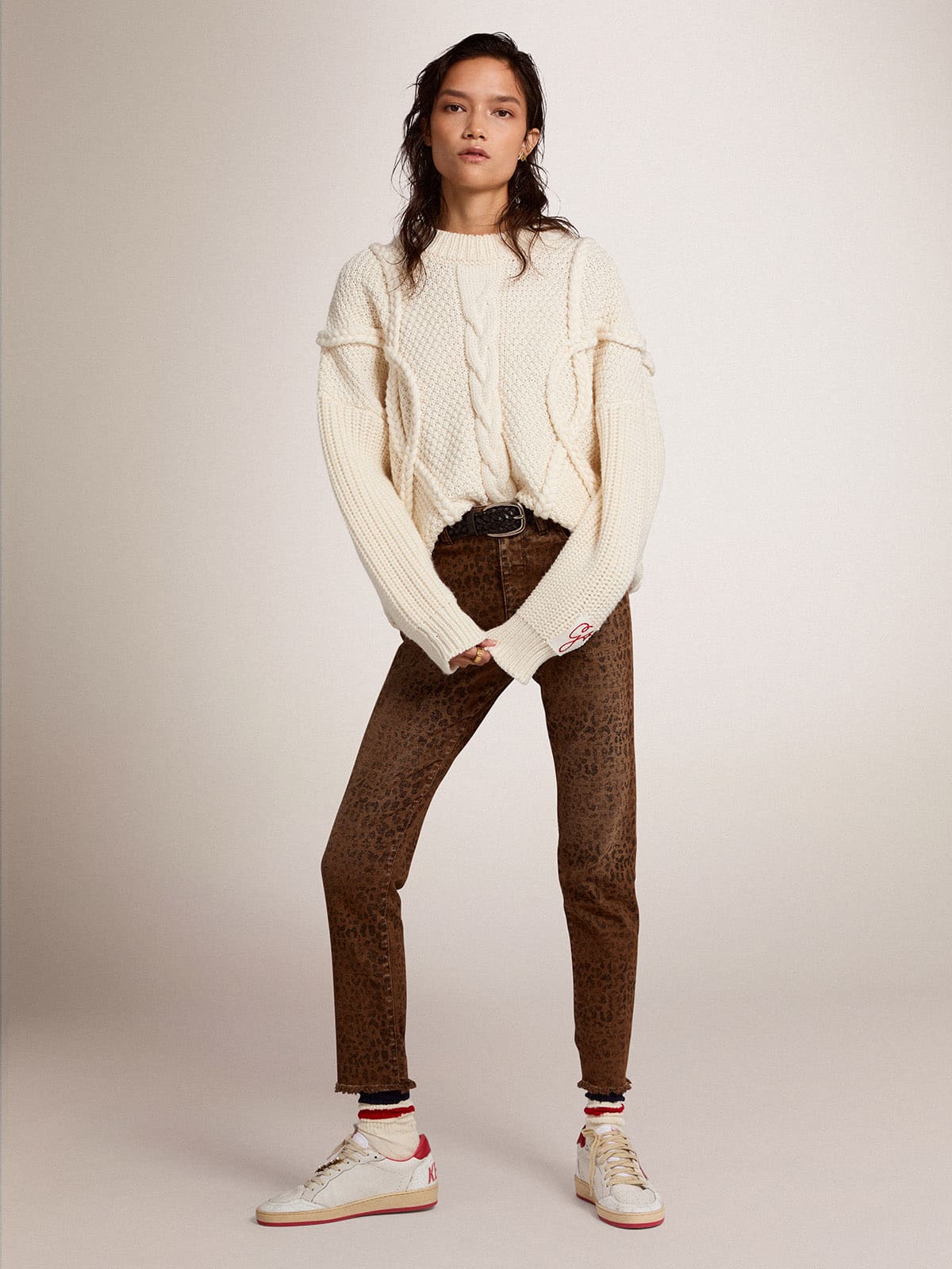 Golden Goose - Golden Collection skinny jeans with animal print in 