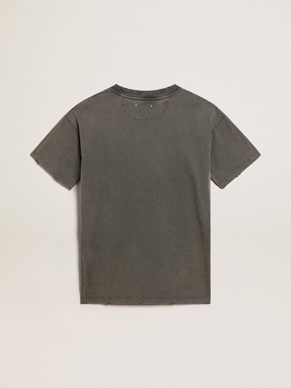 Golden Goose - Vestito T-shirt da donna color grigio dal trattamento distressed in 