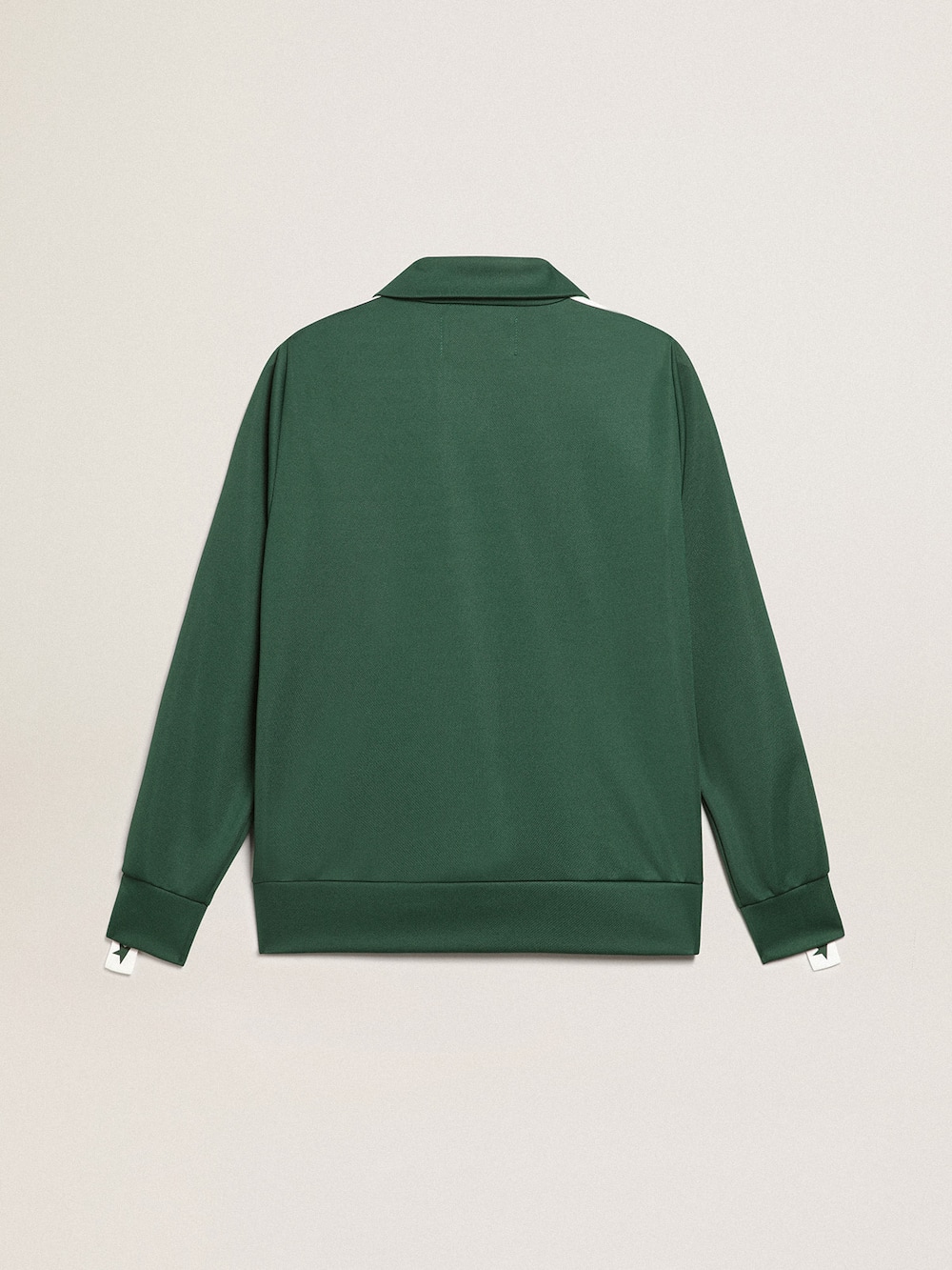 Golden Goose - Glänzend grünes Damen-Sweatshirt mit Reißverschluss in 